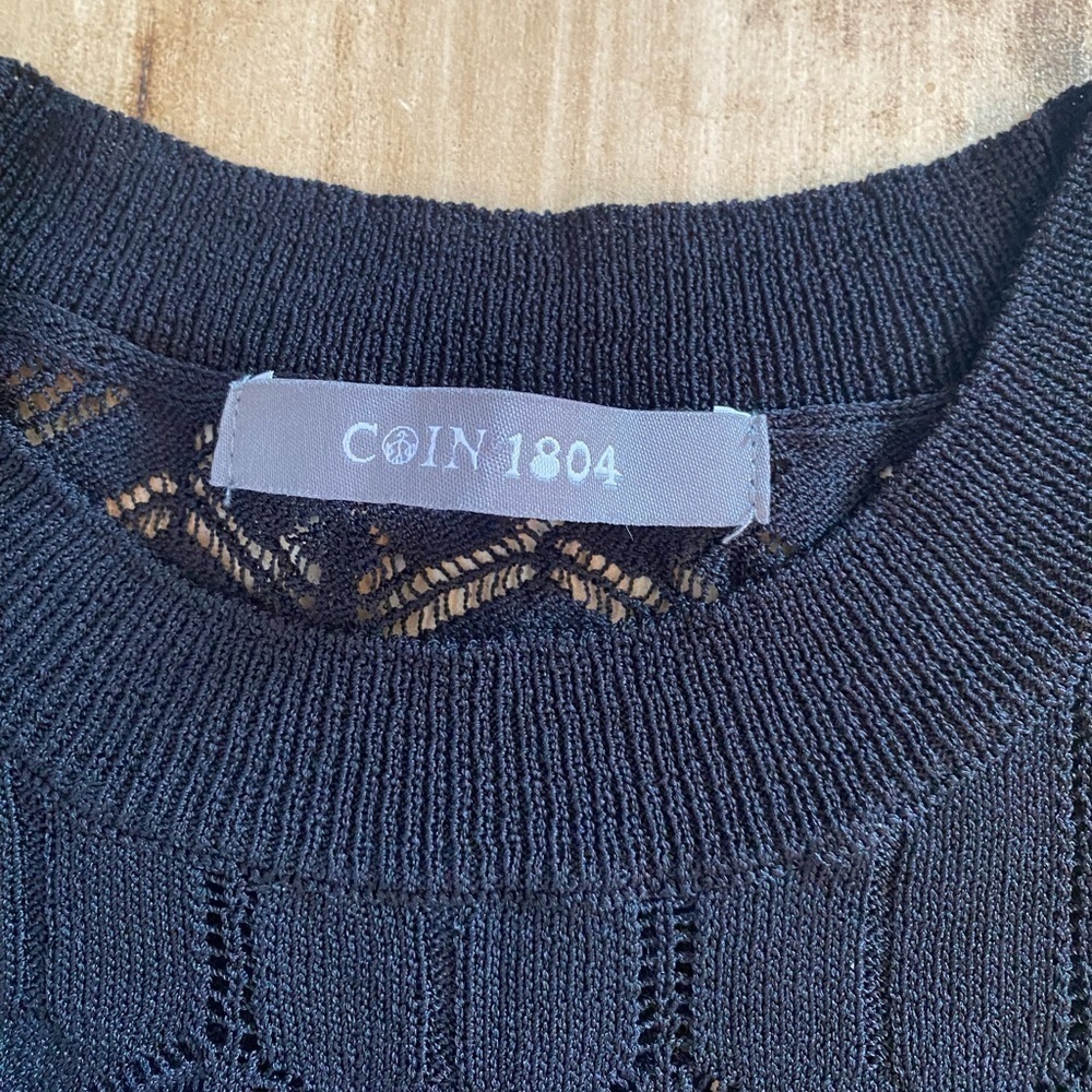 Coin 1804 Black Knit Swimsuit Coverup - Picture 7 of 8